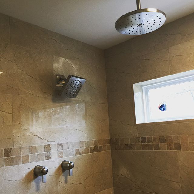 New shower fixtures made a world of difference for this happy customer. #barnesplmg