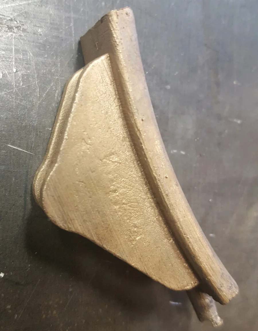 We often manage a project from beginning to end. Here is an example of a brake shoe for a custom locomotive. we engineered a 3d printed mold, created wax pattern and had hard bronze shoe cast and machined/delivered to customer.
