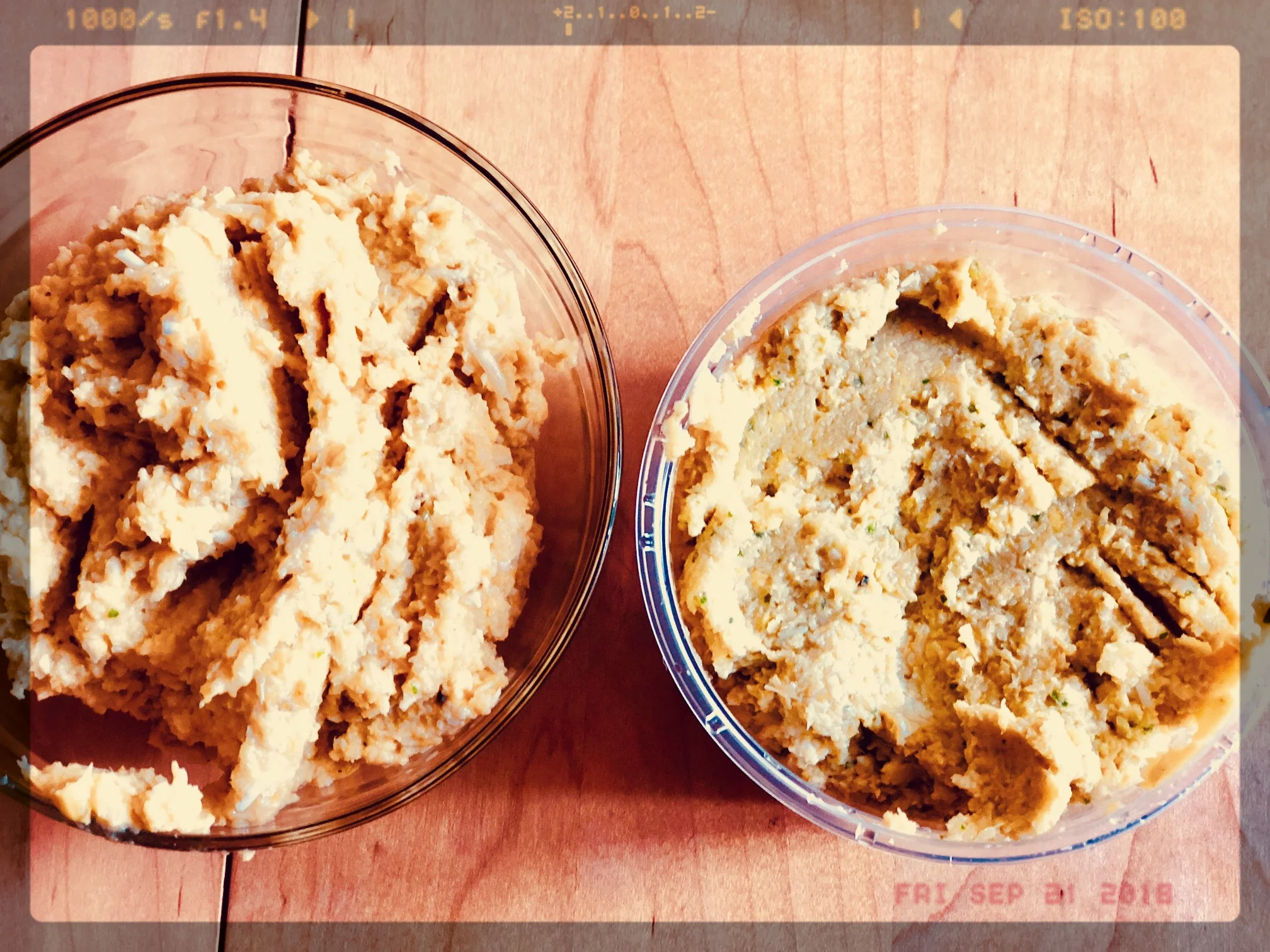 Left: Costco bottle pureed vs. right: Cook’s Illustrated recipe