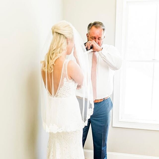 I love the raw emotion that so many dads have on their daughters wedding day. A first look isn't just reserved for the groom, I think it's a great idea to have one with your dad too! The traditional father of the bride welcome and toast and the fathe