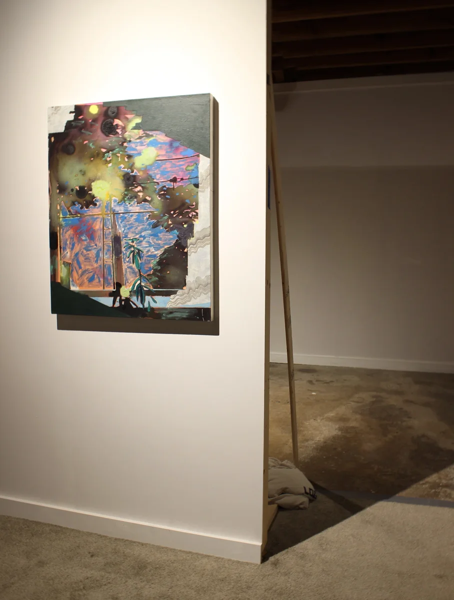 Angelina Gualdoni, Screens , Oil and acrylic on canvas, 34 x 28 inches, 2014