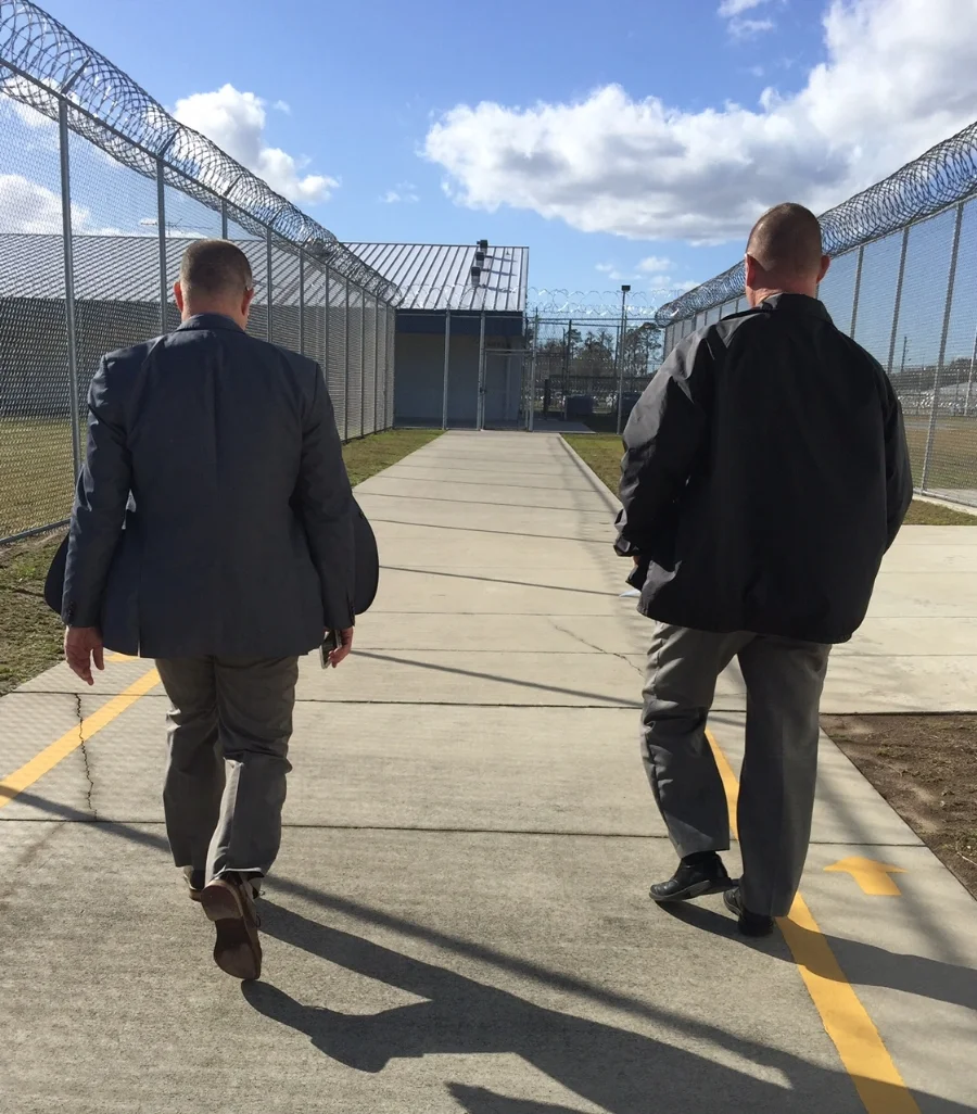  Representative David Richardson on one of his surprise inspections at a prison facility in Florida.