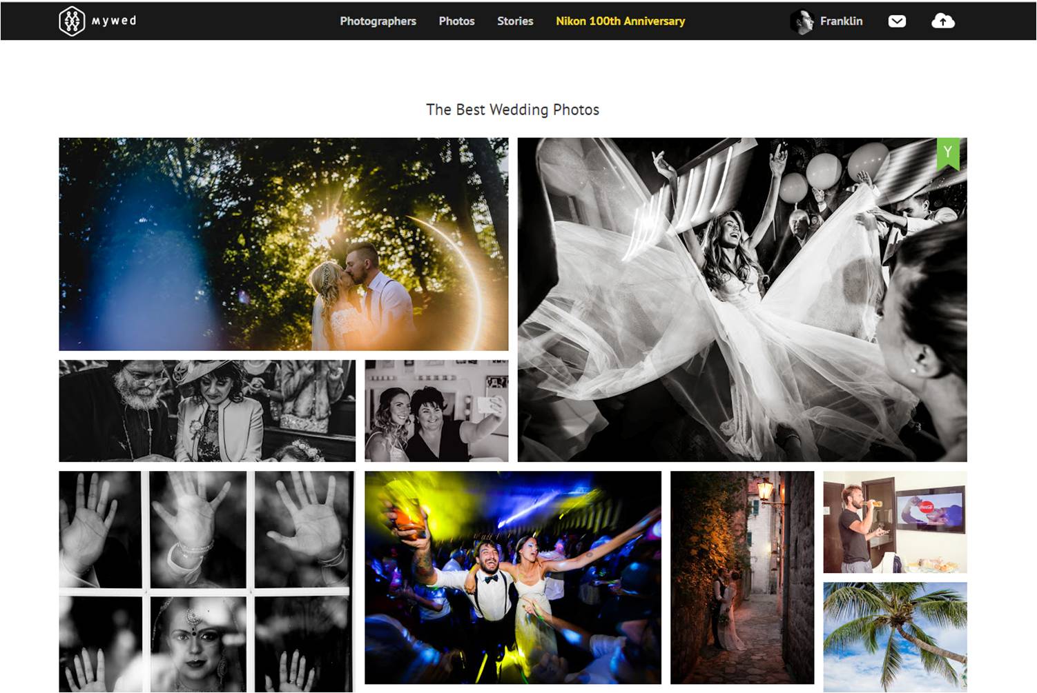One of the images from this wedding was also featured on the main page of the best wedding photos of the international wedding photography website - www.mywed.com