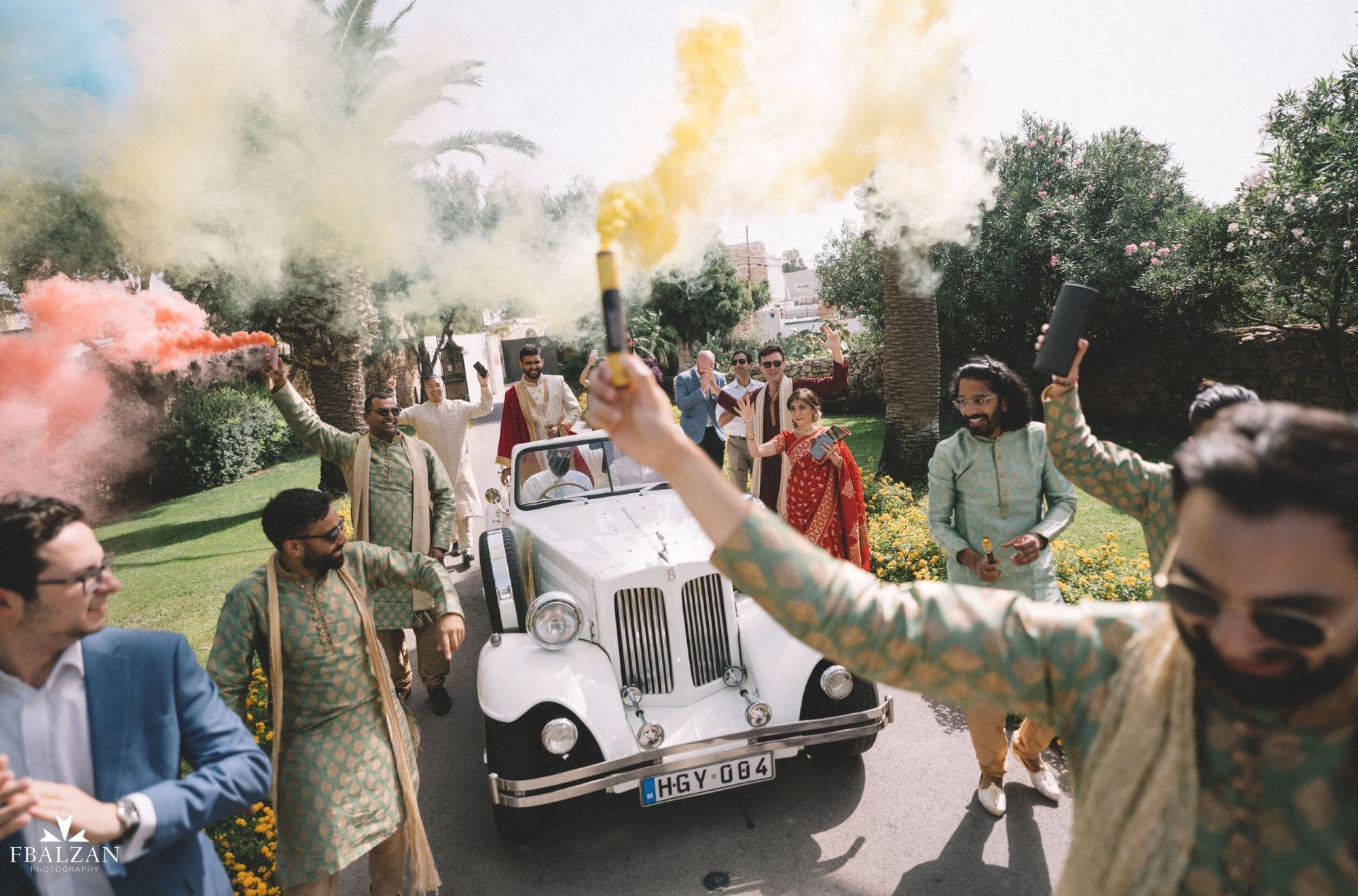 Indian wedding entrance