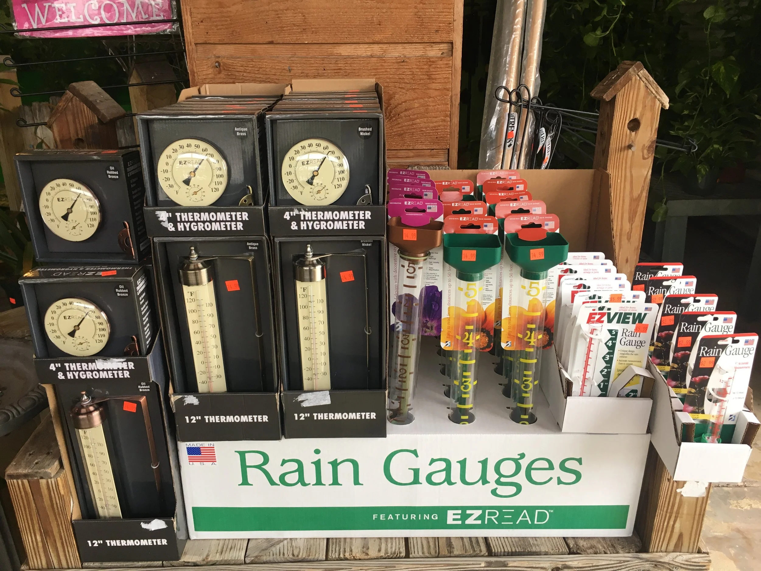 Rain Gauges and Thermometers