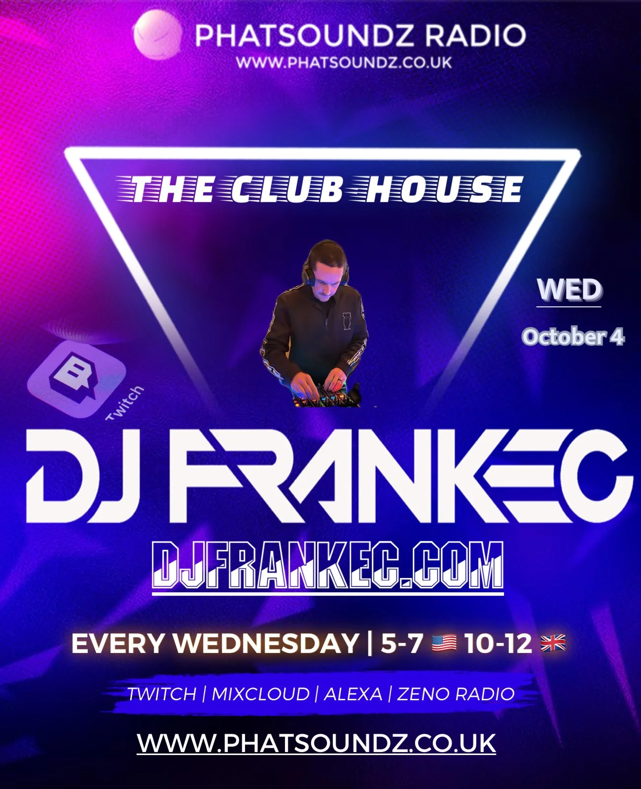 "The Club-House" by DJ FrankEC On Phatsoundz Radio (10-4-23)