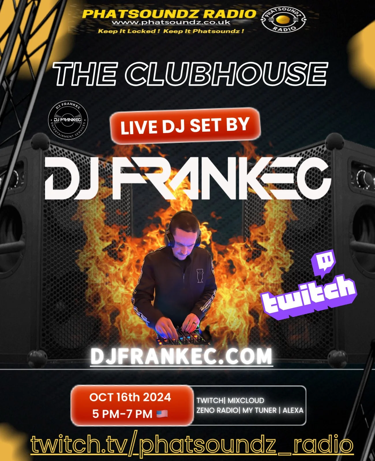 The ClubHouse by DJ FrankEC on Phatsoundz Radio (10-16-24) episode artwork