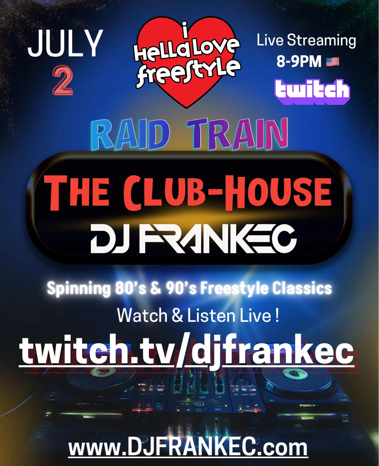 80's & 90's Freestyle On The “I Hella Love Freestyle” Raid Train by DJ FrankEC