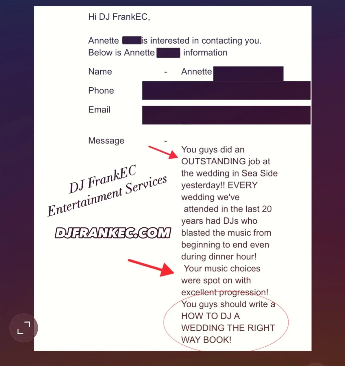 ๐ฉ This message says it all ๐๐ผ
“You guys should write a book on HOW TO DJ A WEDDING THE RIGHT WAY!”
When it comes to weddings, we don’t just play music — we create the experience. From the first song to the last dance, eve