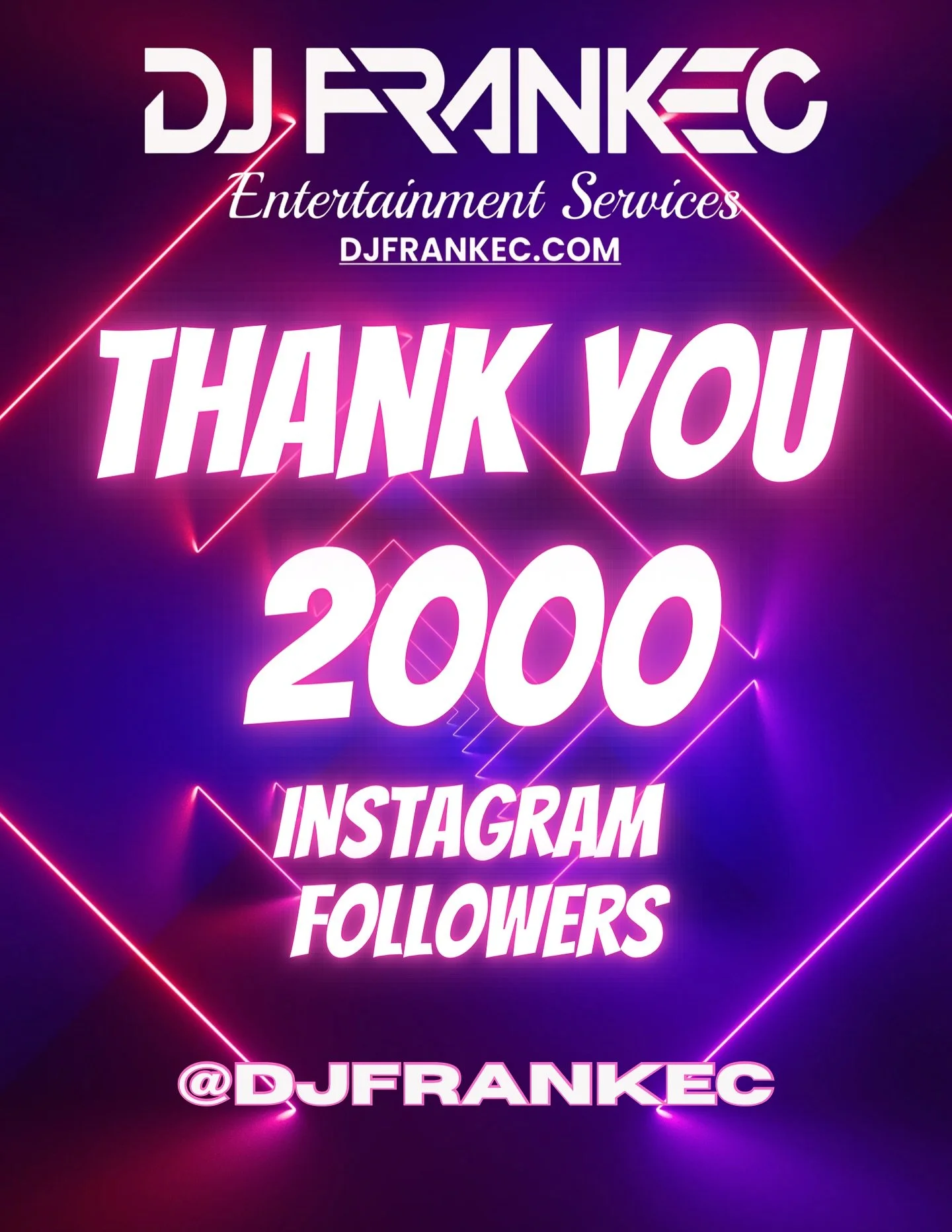 ✨🎉 THANK YOU! 🎉✨
We’ve officially hit 2,000 followers on Instagram, and it’s all because of YOU! 🙌 Your support, energy, and love keep us motivated to create unforgettable celebrations night after night.
We appreciate all of the like