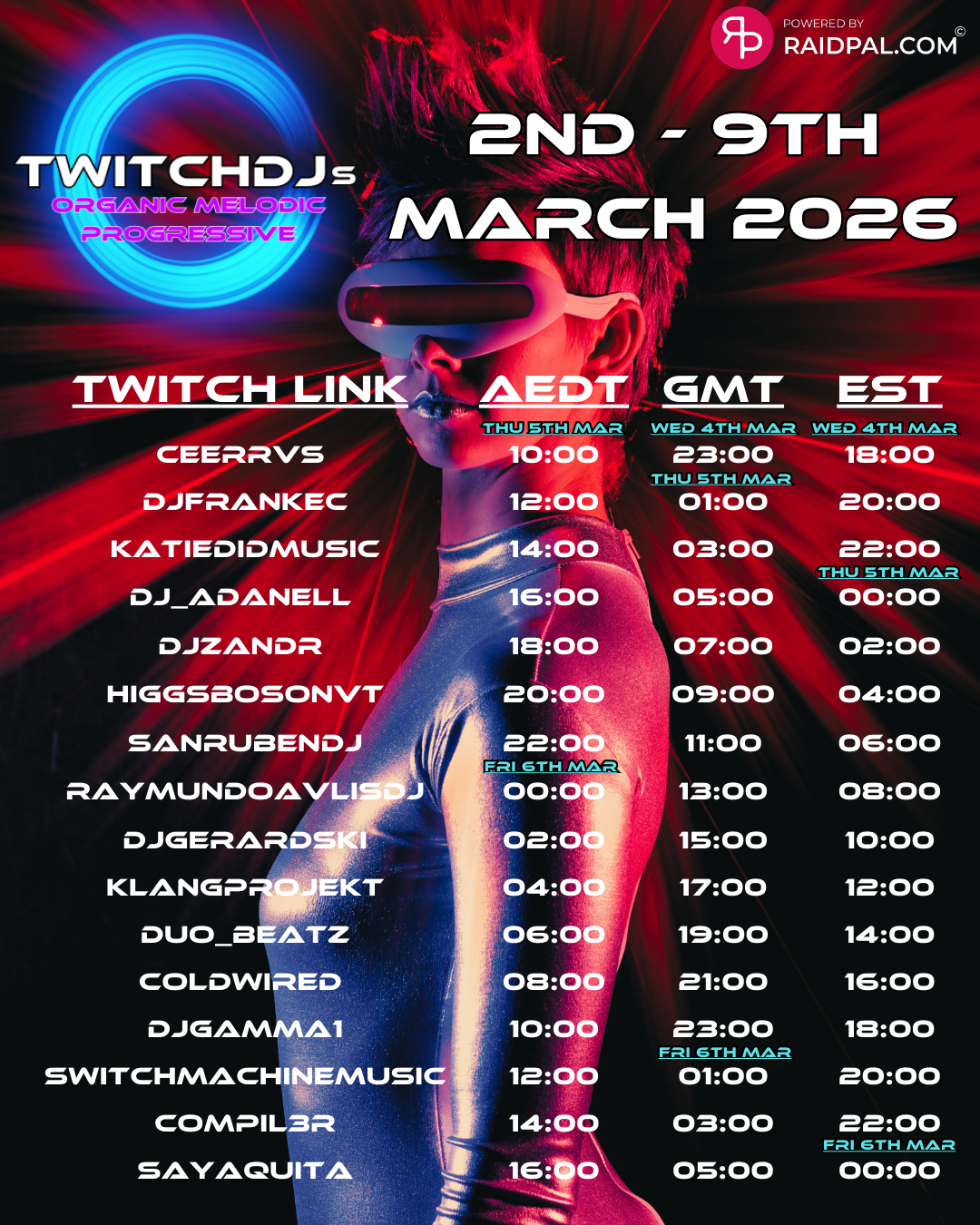 The ClubHouse by DJ FrankEC on The Twitch DJ’s Organic, Progressive, Melodic Train (3-3-26)