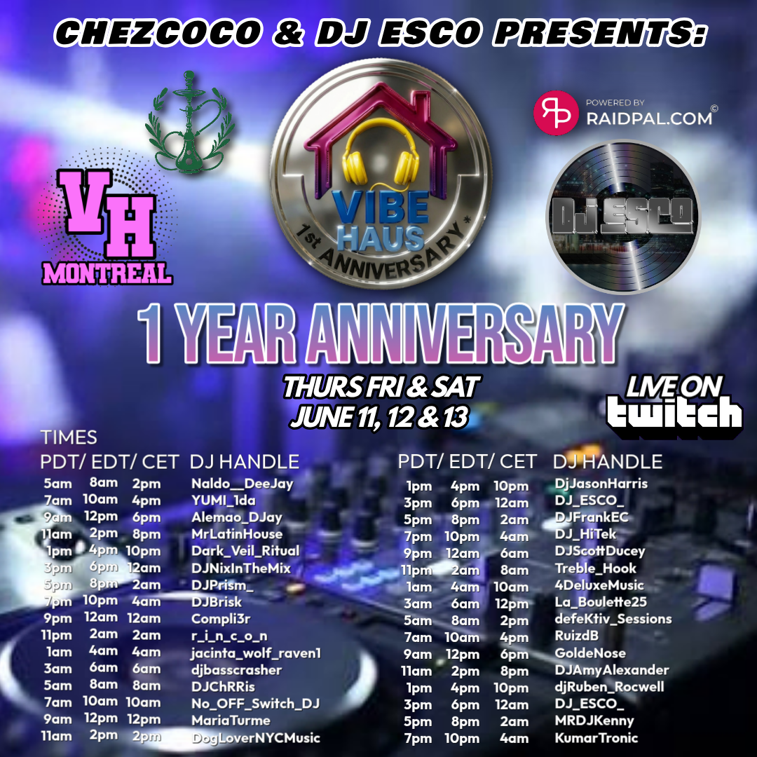 Vibe Haus 1 Year Anniversary (6-12-26)
