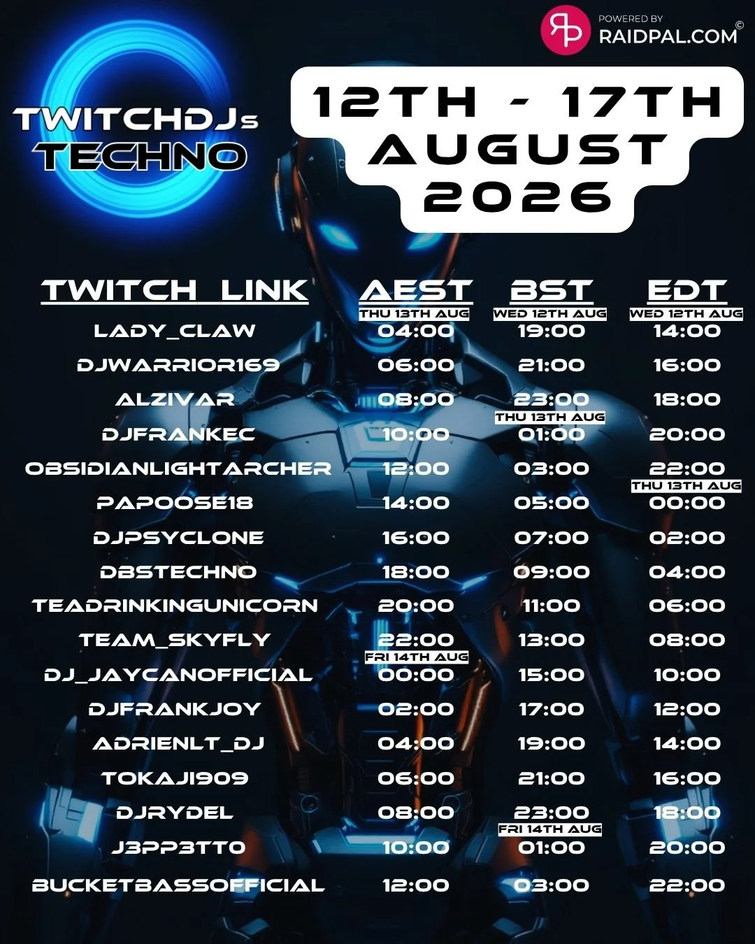 Twitch DJ’s Techno Raid Train by DJ FrankEC (8-12-26) episode artwork