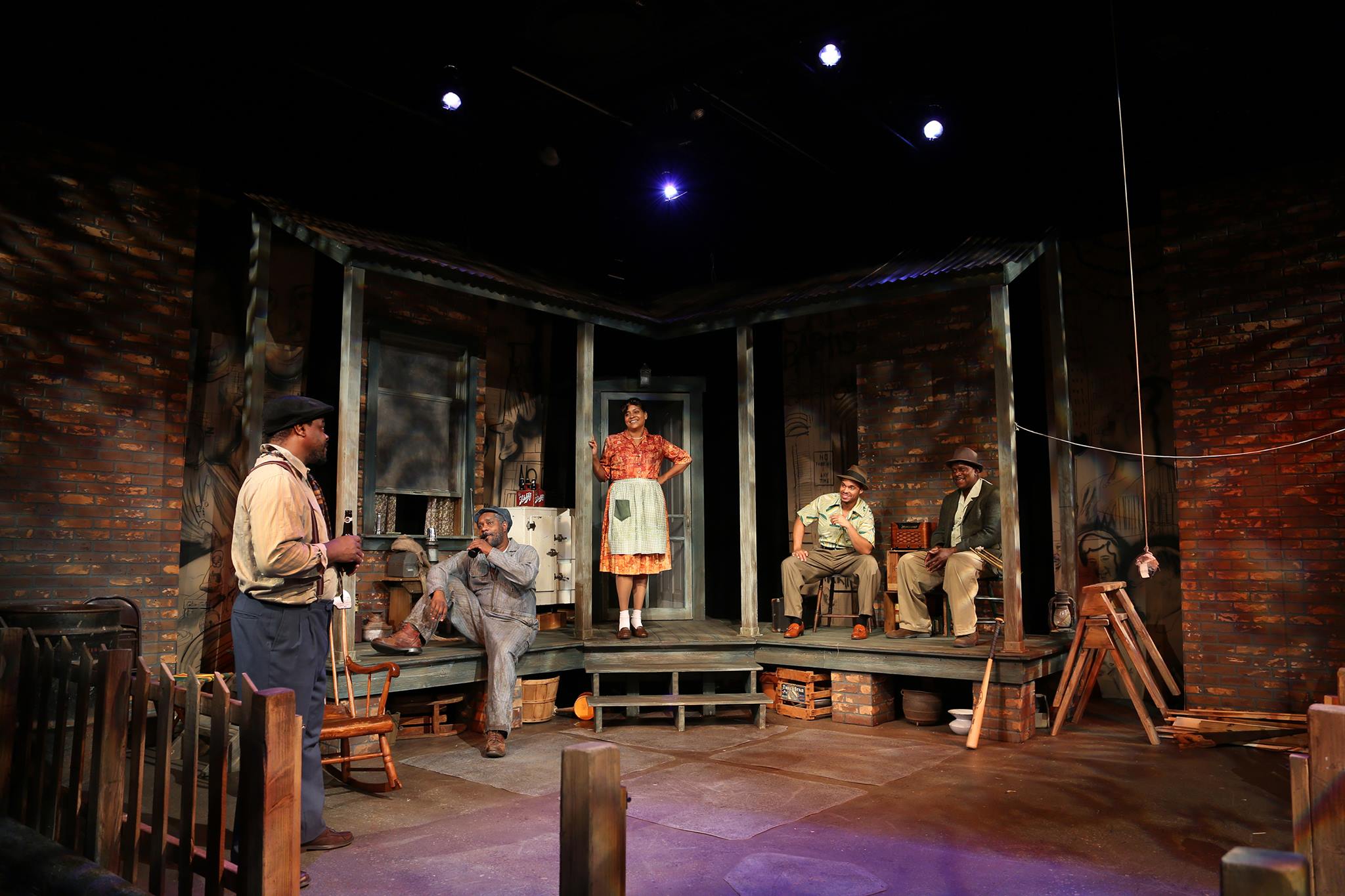 Aaron Smith as Troy, Pernell Ferguson as Bono, Tiffany Johnson as Rose, Fonz Jenkins as Lyons, and Odell Mcghee as Gabe. Photo: Andrea Markowski