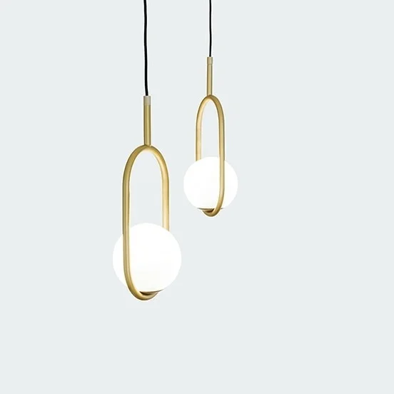 C-Ball S: Hanging lamp with semi-transparent glass balls by B.Lux
