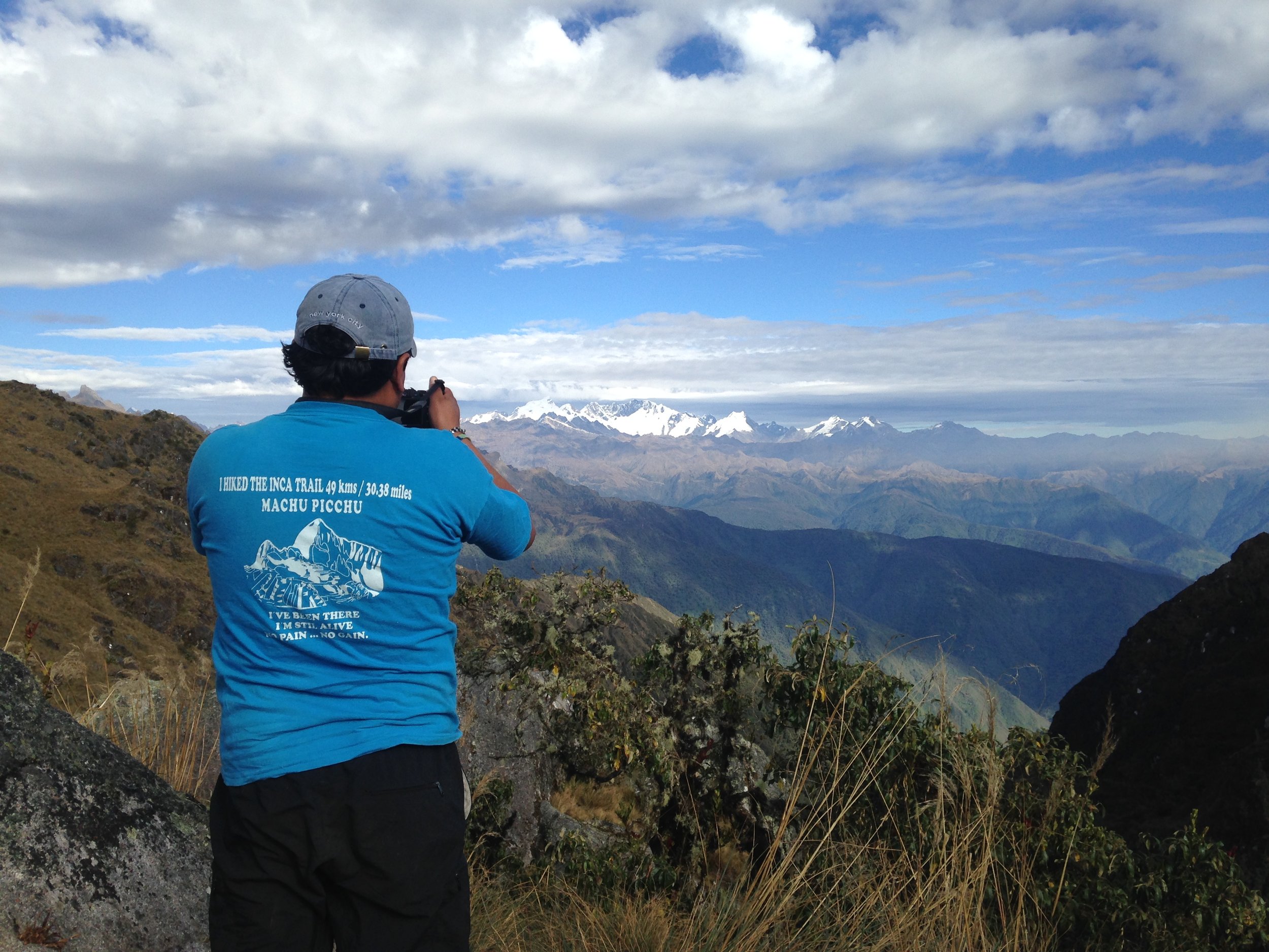 Our guide, Hilbert, taking in the full beauty of his country at the Abra de Runcuracay ruins about an hour uphill from the Runcuracay ruins above. 