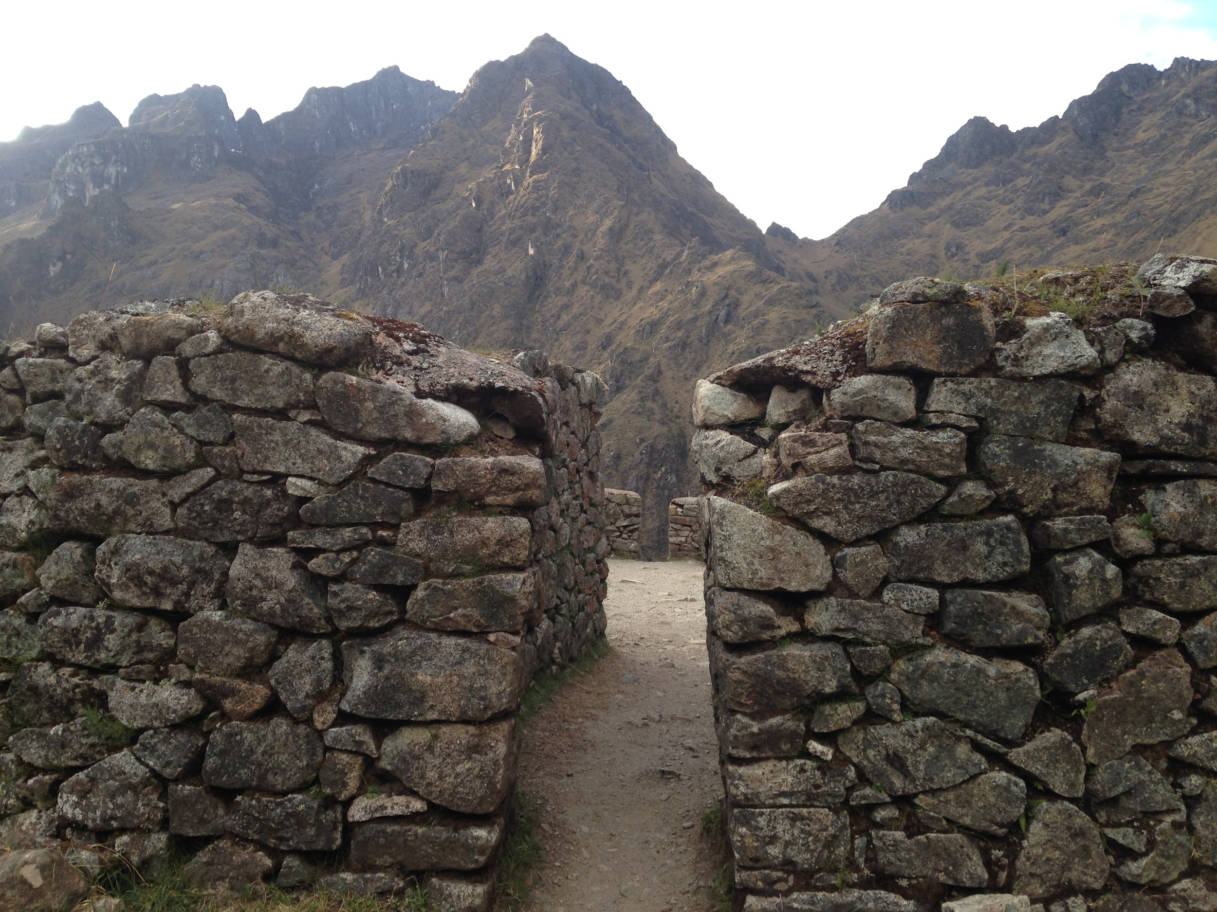 Runcuracay ruins along the Inca Trail on Day three of our hike