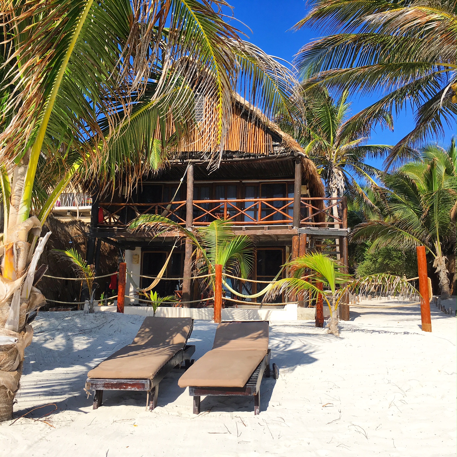 Our room, and hammock, on bottom left!