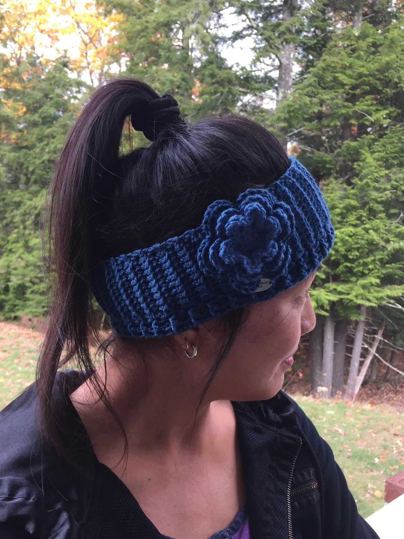 Head Warmer with Flower