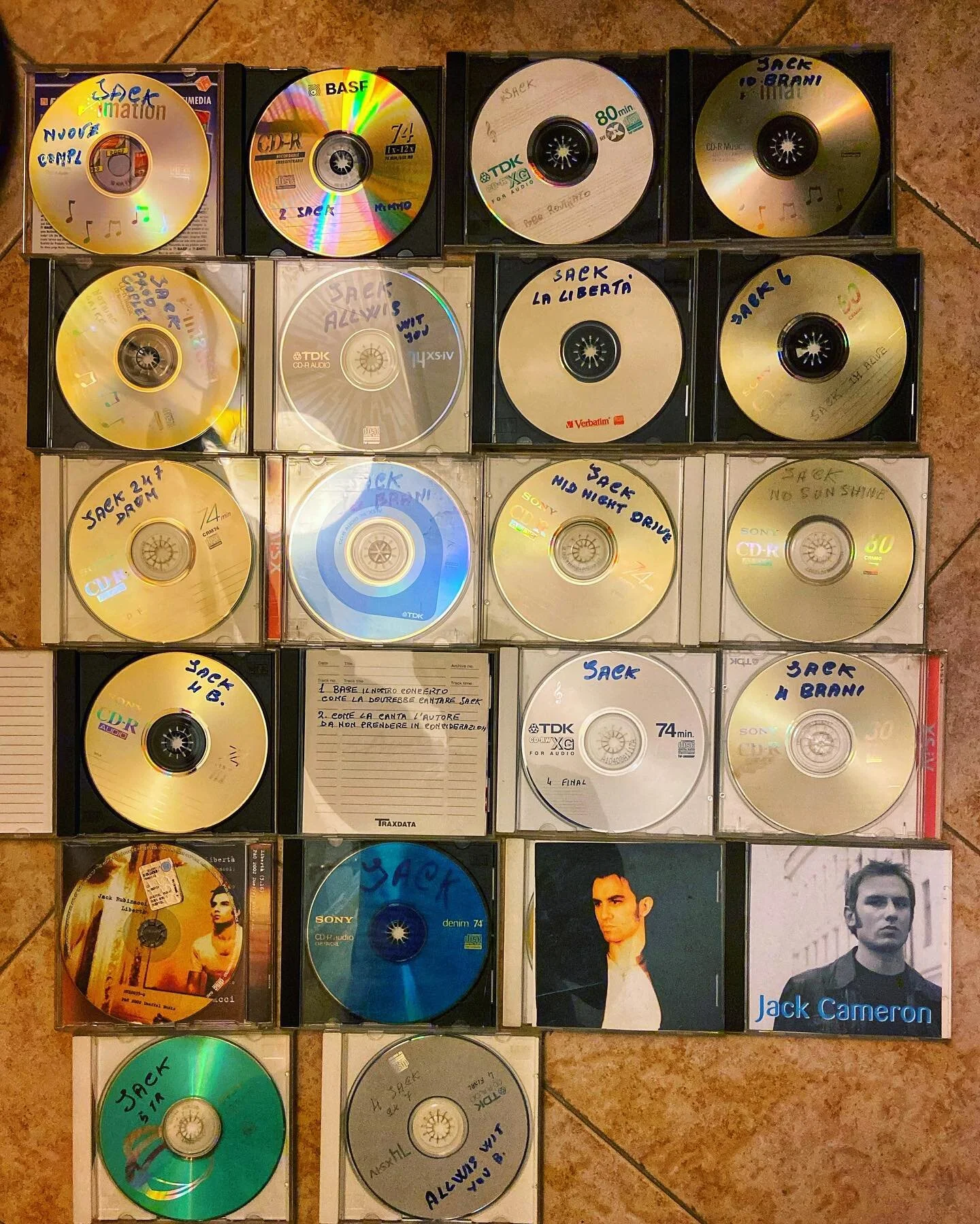 Found these at my dads🏡. Collection of 20 years of my demos. There&rsquo;s even one where I toyed with the idea of changing my name to Cameron😳&hellip;... Been a long road 🚗&hellip;. I&rsquo;d like to draw your attention to the one my dad marked &