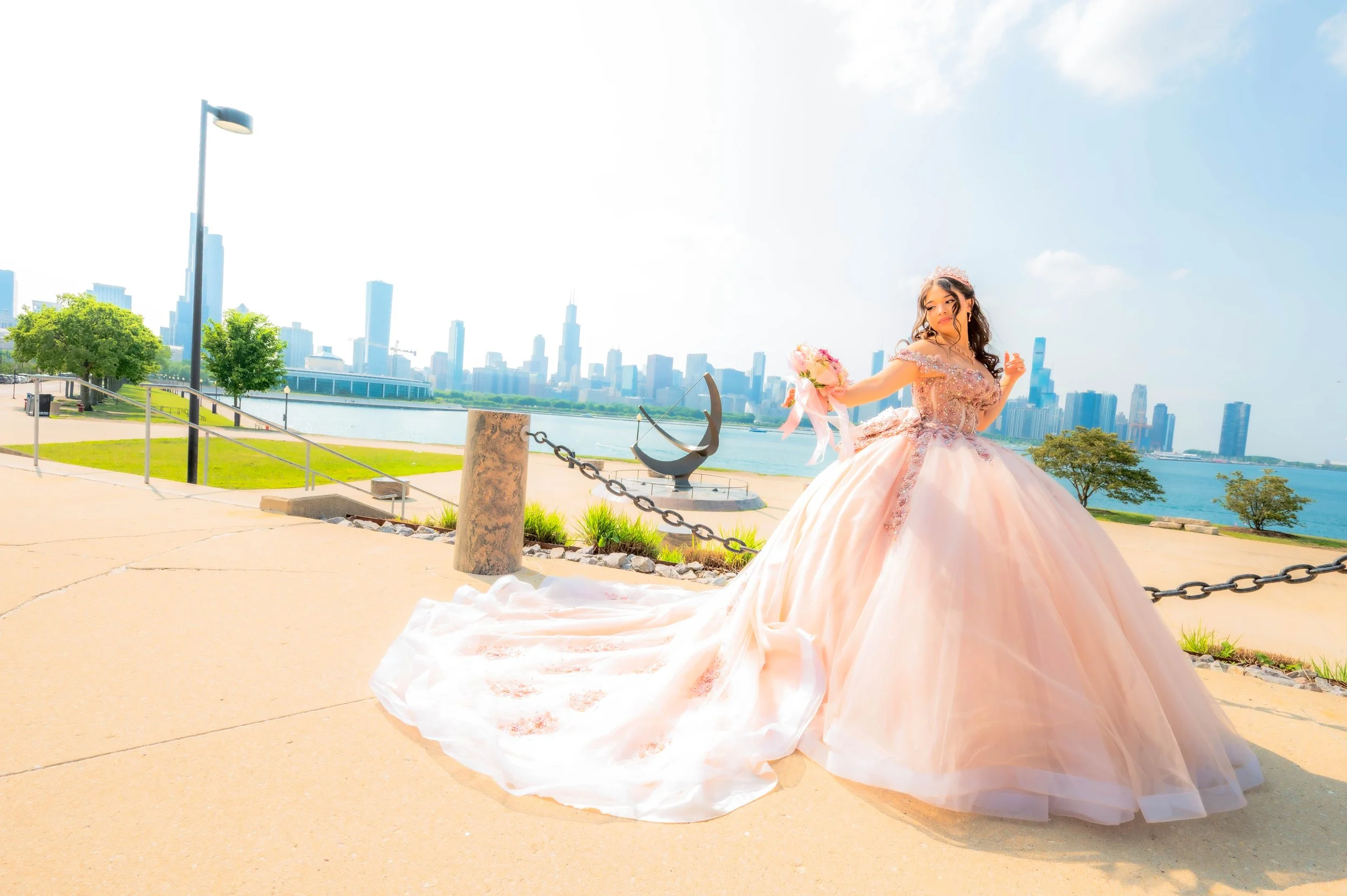 Quinceañera photoshoot in Chicago, perfect location for your quinceañera photos.