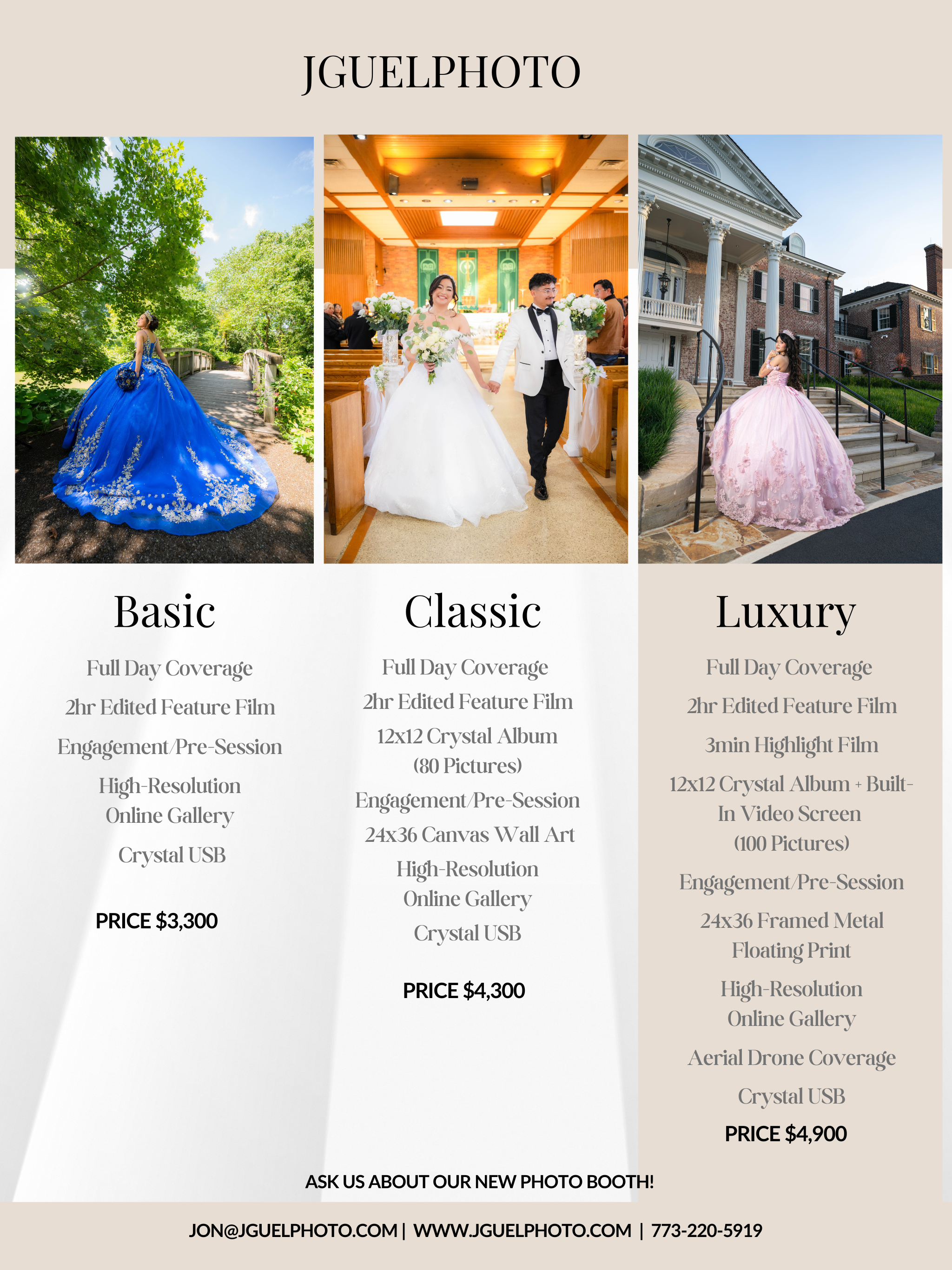 Wedding and quinceañera photography in Chicago and suburbs.