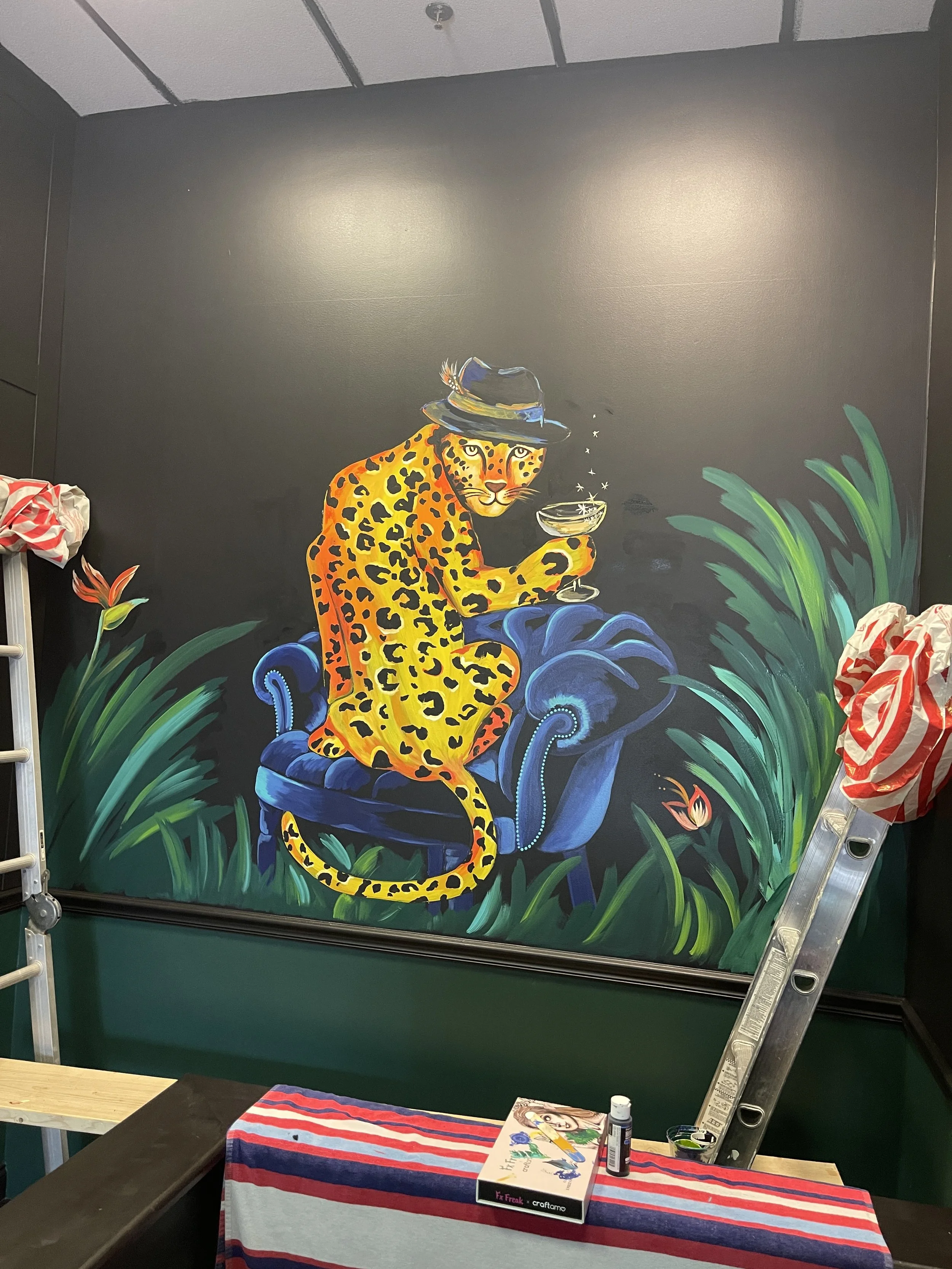 Mural de Bastion. Bubble Bar, Amesbury. 2024