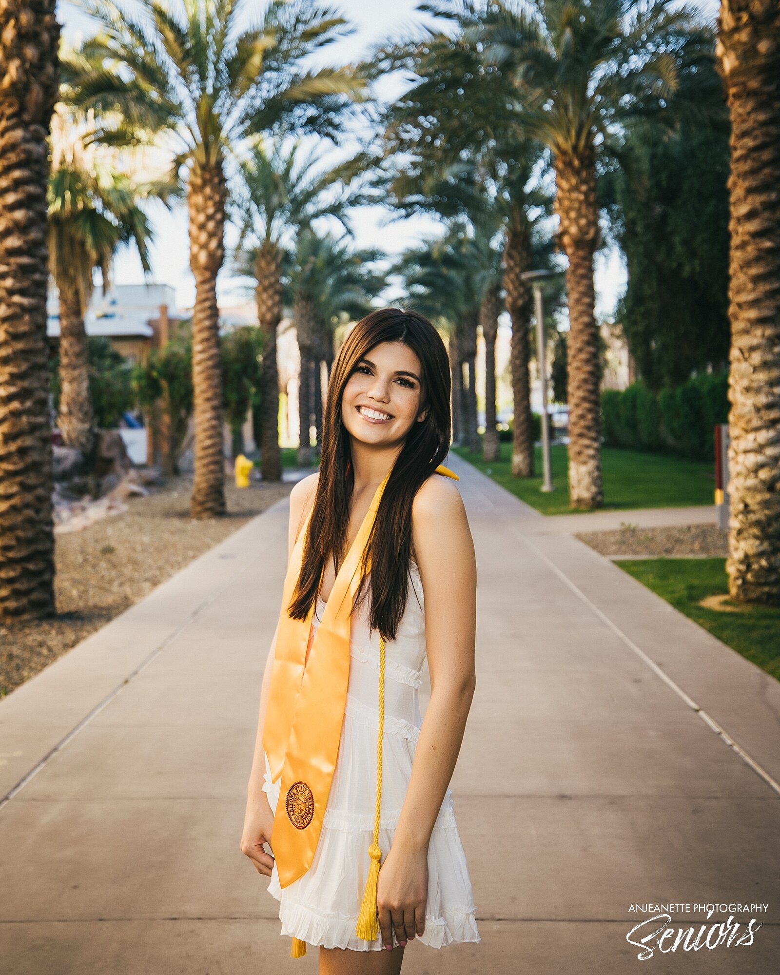  best ASU senior picture Places near me Old Main Phoenix Arizona State University campus to take senior pictures Anjeanette Photography Graduation Picture High School Senior Portraits Peoria 