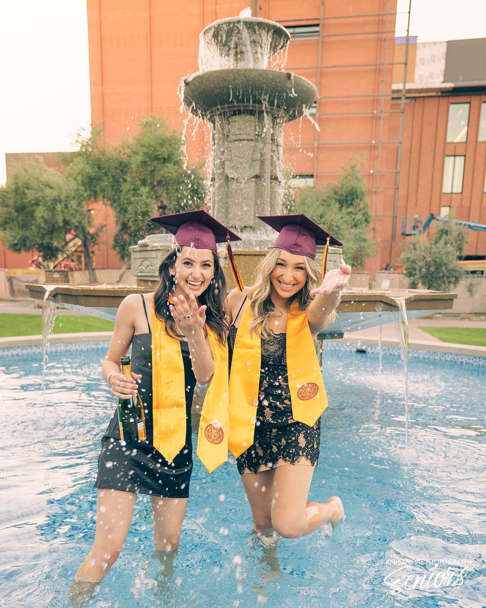 best ASU senior picture Places near me Old Main Phoenix Arizona State University campus to take senior pictures Anjeanette Photography Graduation Picture High School Senior Portraits Peoria 