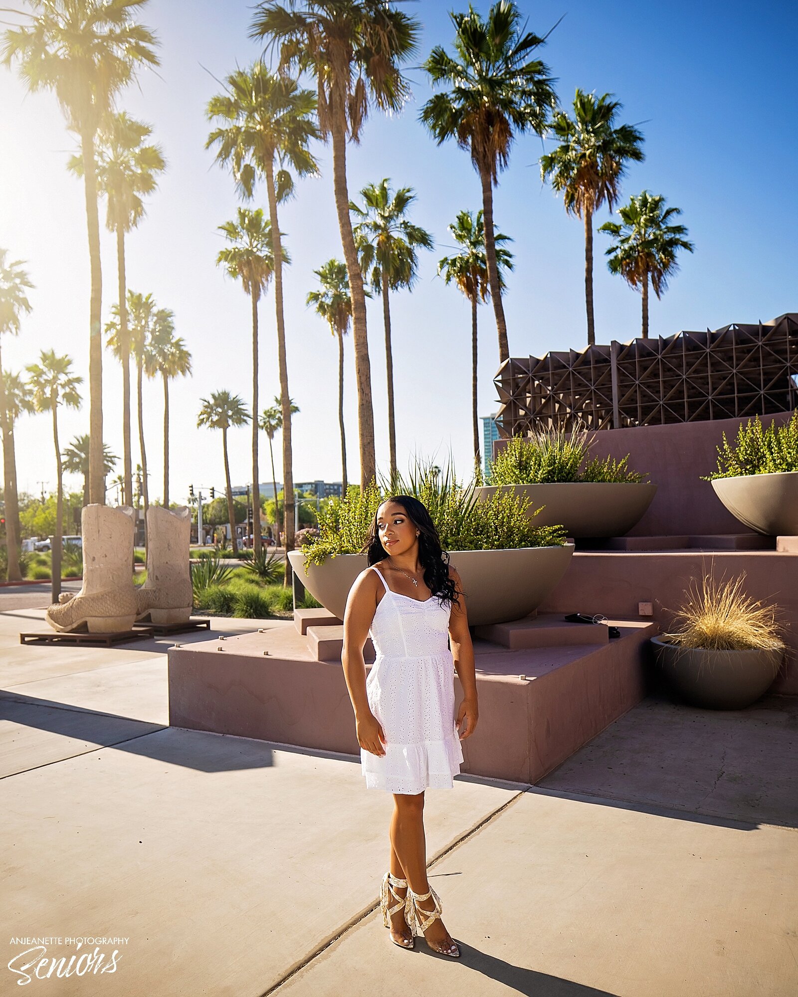  best ASU senior picture Places near me Old Main Phoenix Arizona State University campus to take senior pictures Anjeanette Photography Graduation Picture High School Senior Portraits Peoria 