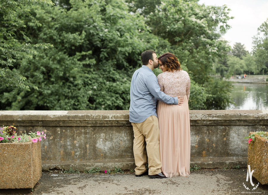 Forehead kiss at Centennial Park in Nashville Tennessee