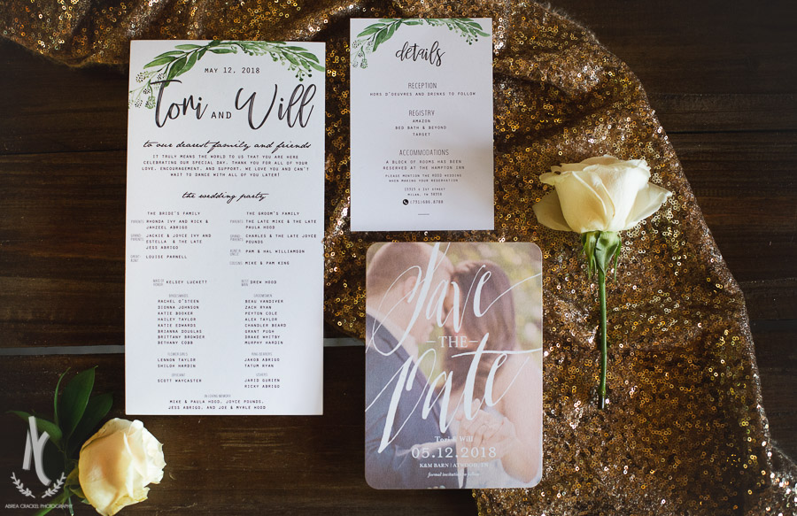 Wedding day stationary flat lay