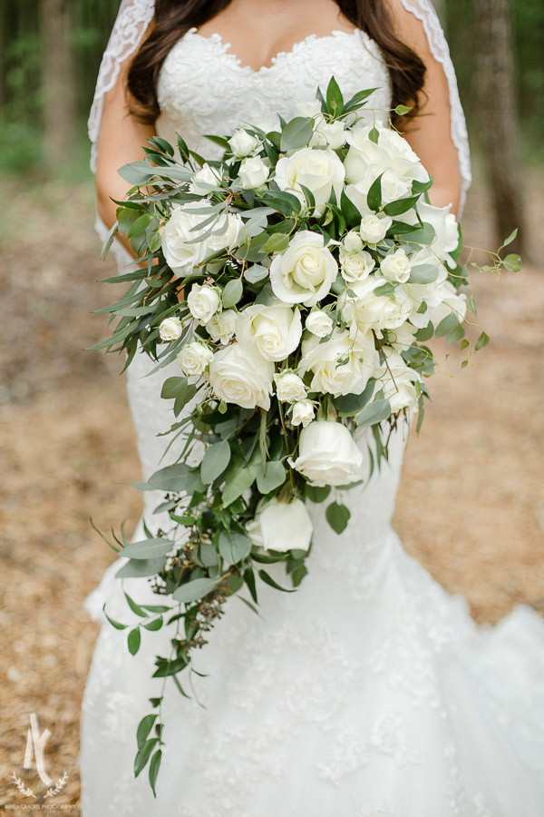 Ivory and greenery bridal  bouquet 