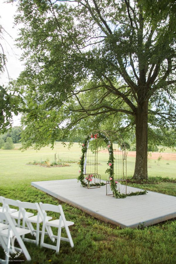 Another ceremony location idea-- the dirt in the background is where the barn is being built! 