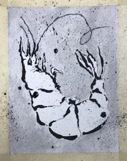 The fun and messy part was adding some ink drops and spatters. Lots of experimenting!