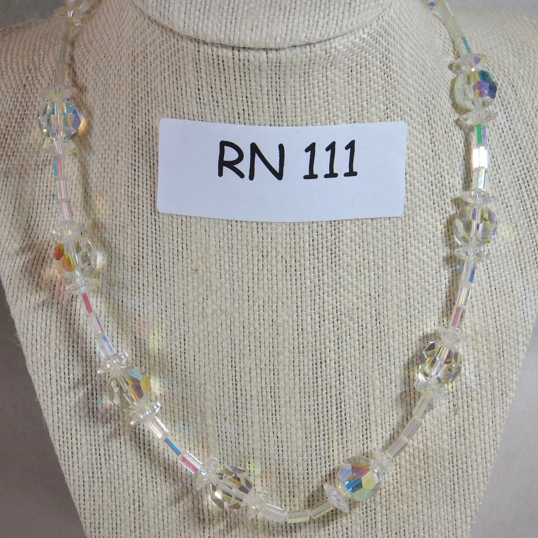  Aurora borealis beads 1/2; 18" 