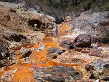 Close up, orange colored area, Rio Tinto region, Spain. Image credit: Carol Stoker, NASA Ames Research Center