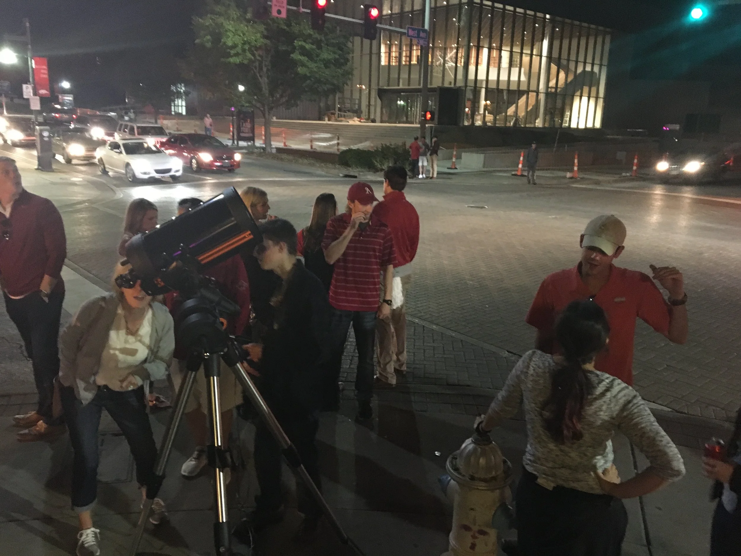 During the evening we had nearly 1,000 people stop and look through the telescopes.