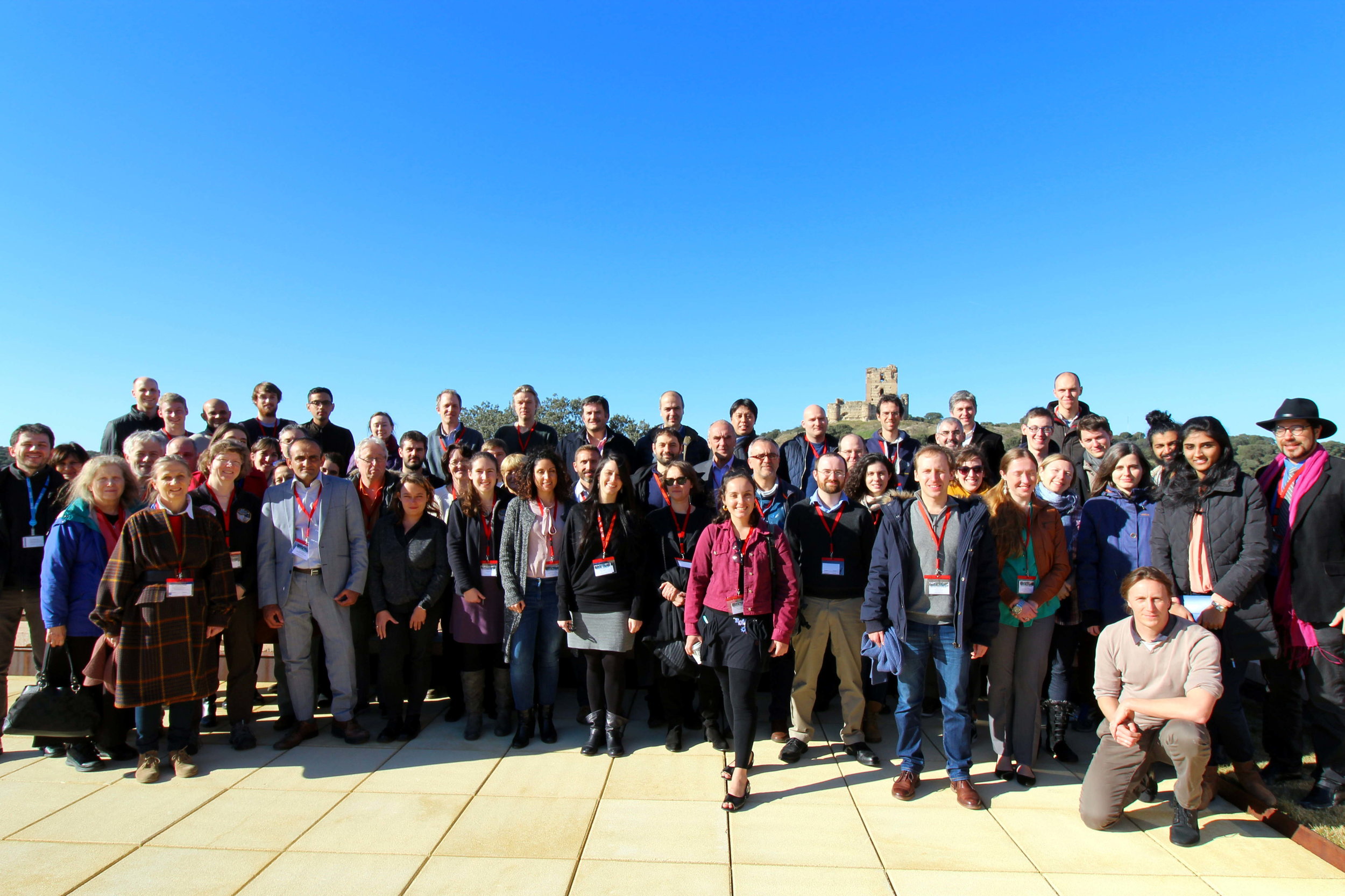Ices in the Solar System Meeting Group at the ESA-ESAC. There's a 15th century castle in the background!
