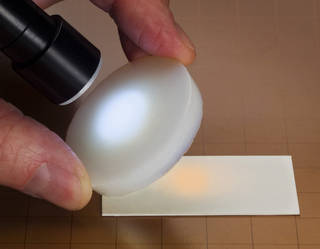 Sample of aerogel. Image credit: NASA
