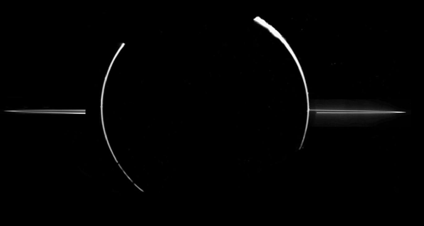 Jupiter's faint rings as imaged by Voyager 1. Image credit: NASA