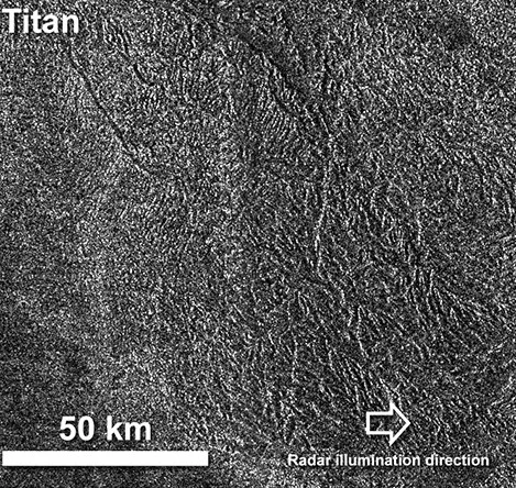 Titan Labyrinth terrain as seen by Cassini. Image credit: NASA