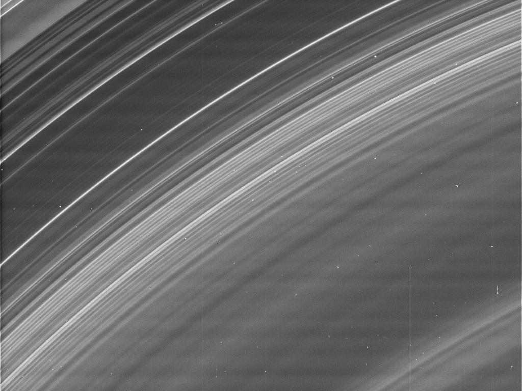 Cassini beginning the Grand Finale stage- taking many pictures of the rings! Image credit: NASA Cassini