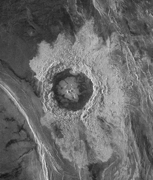 Dickinson Crater, Venus. Image credit: NASA/JPL