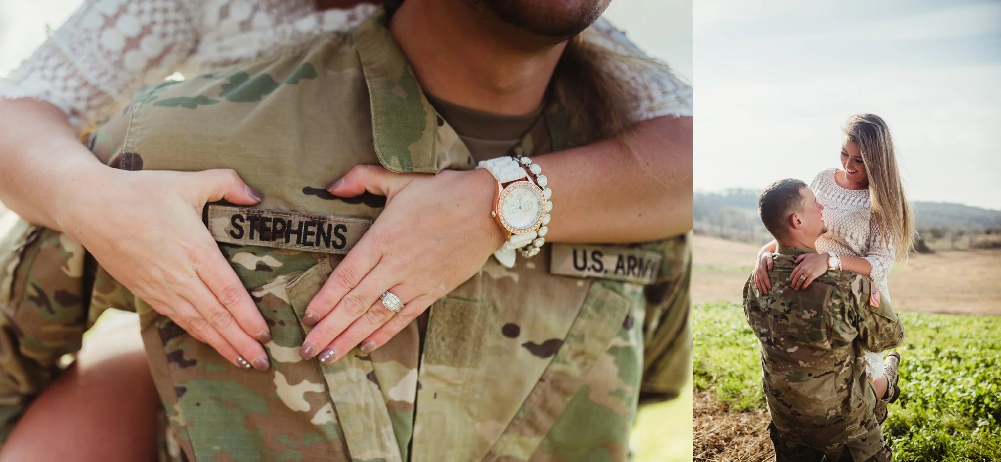 engagement photo military army name tag.jpg