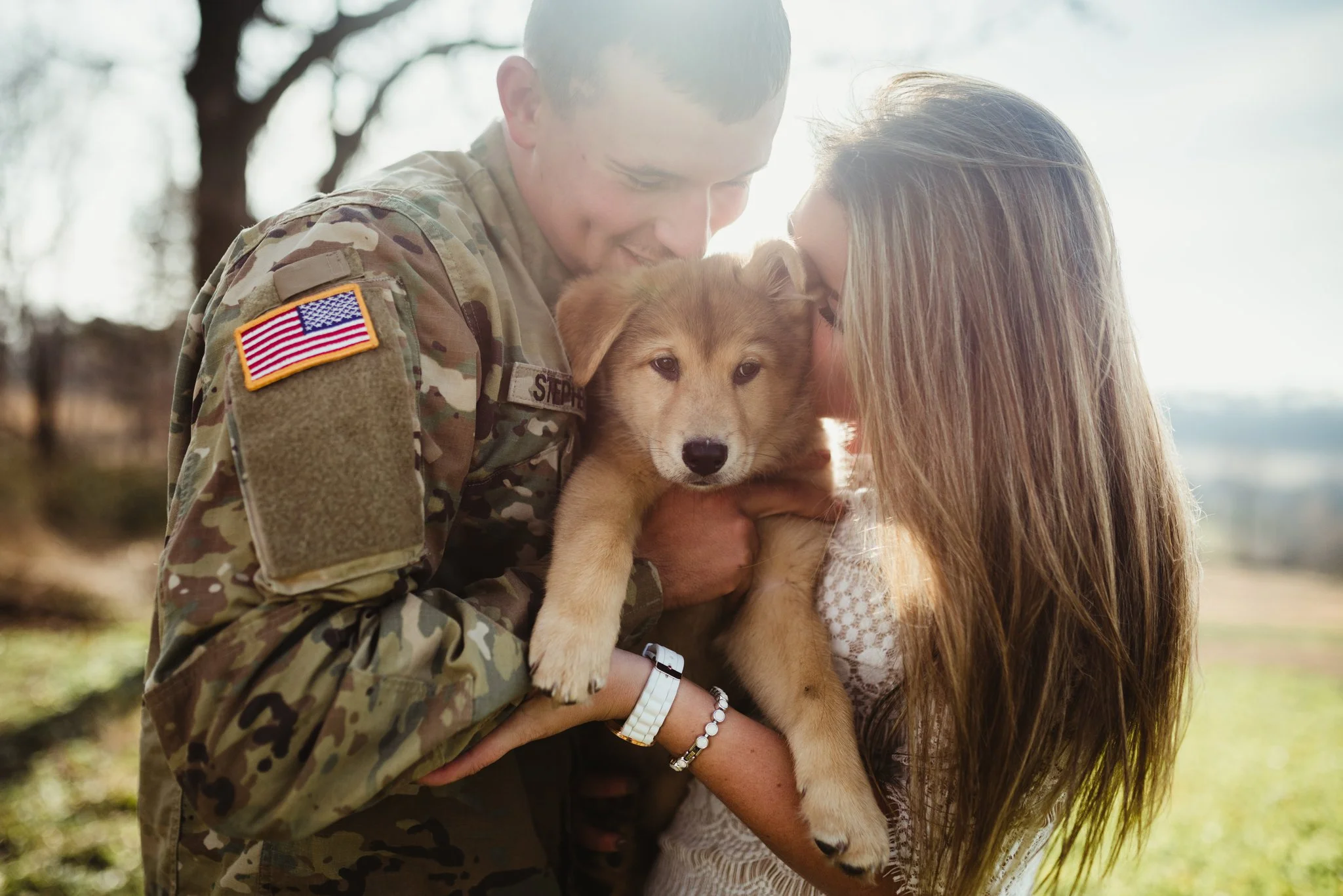 engagement photo military army german shepherd puppy usa.jpg