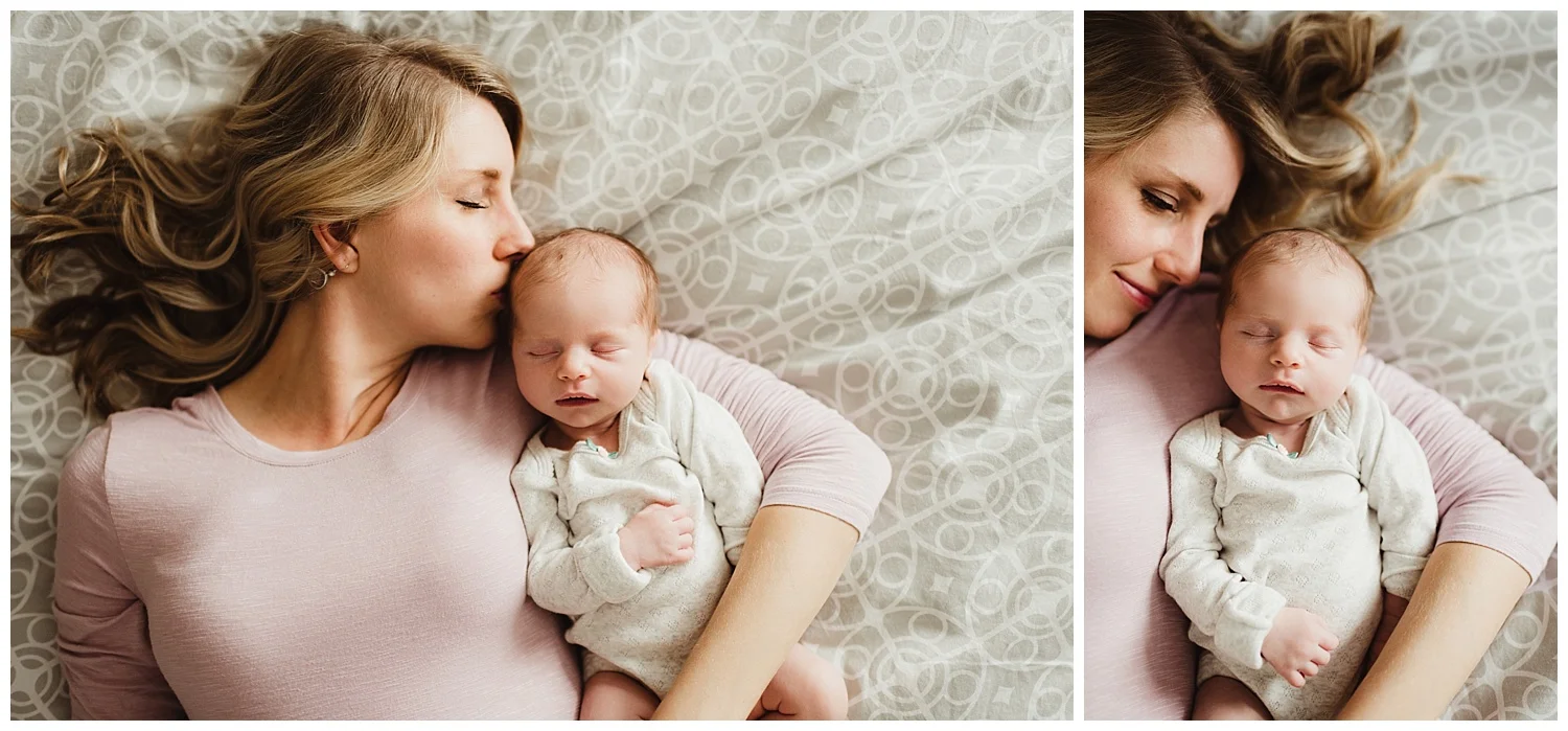 in home lifestyle newborn session madison wi mom and baby.jpg