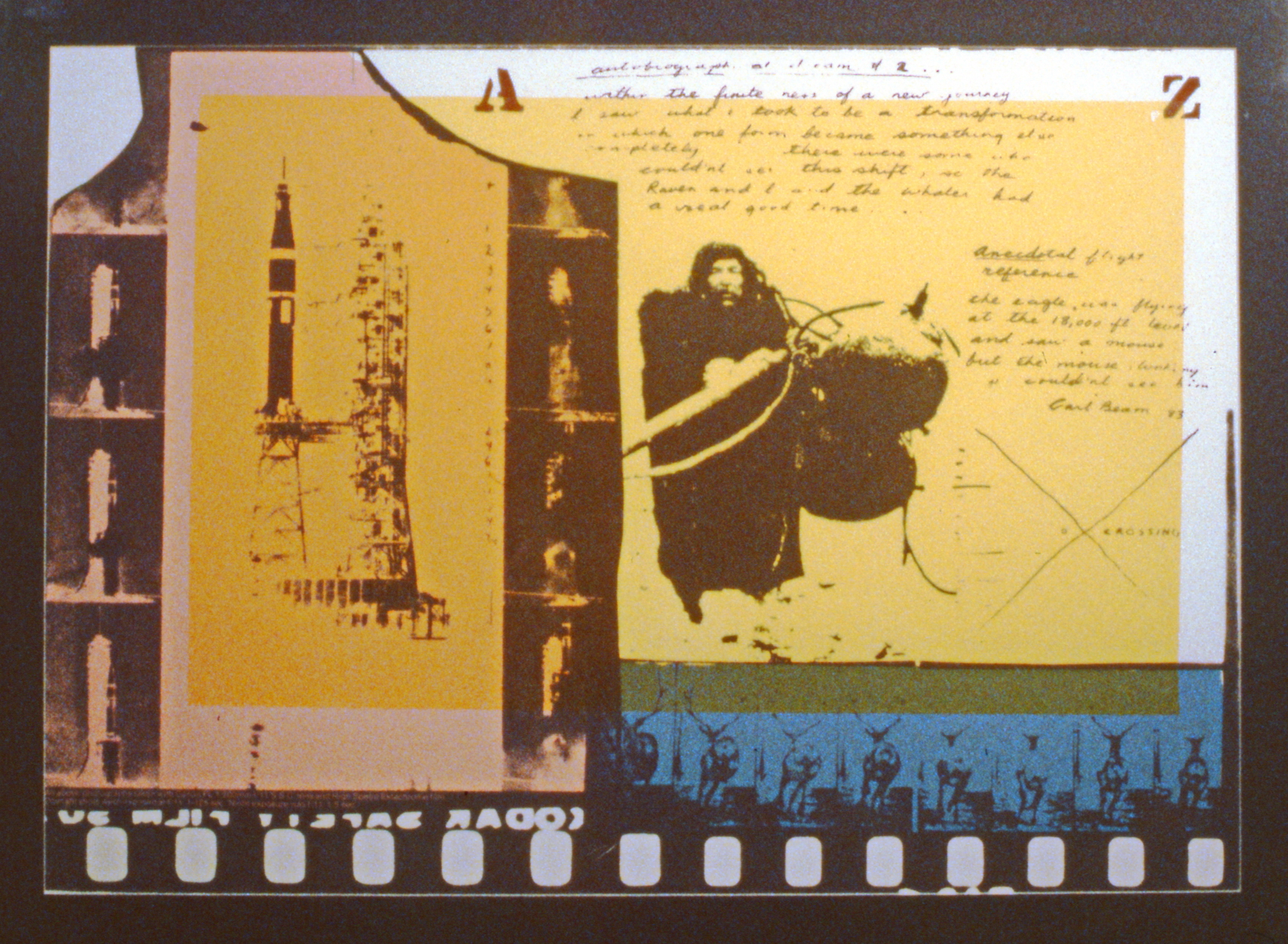 West Coast Transformation #2 , 1983, Carl Beam, photo silk screen, edition 58/114, 24"x 31 1/2", 1986.11.01. 