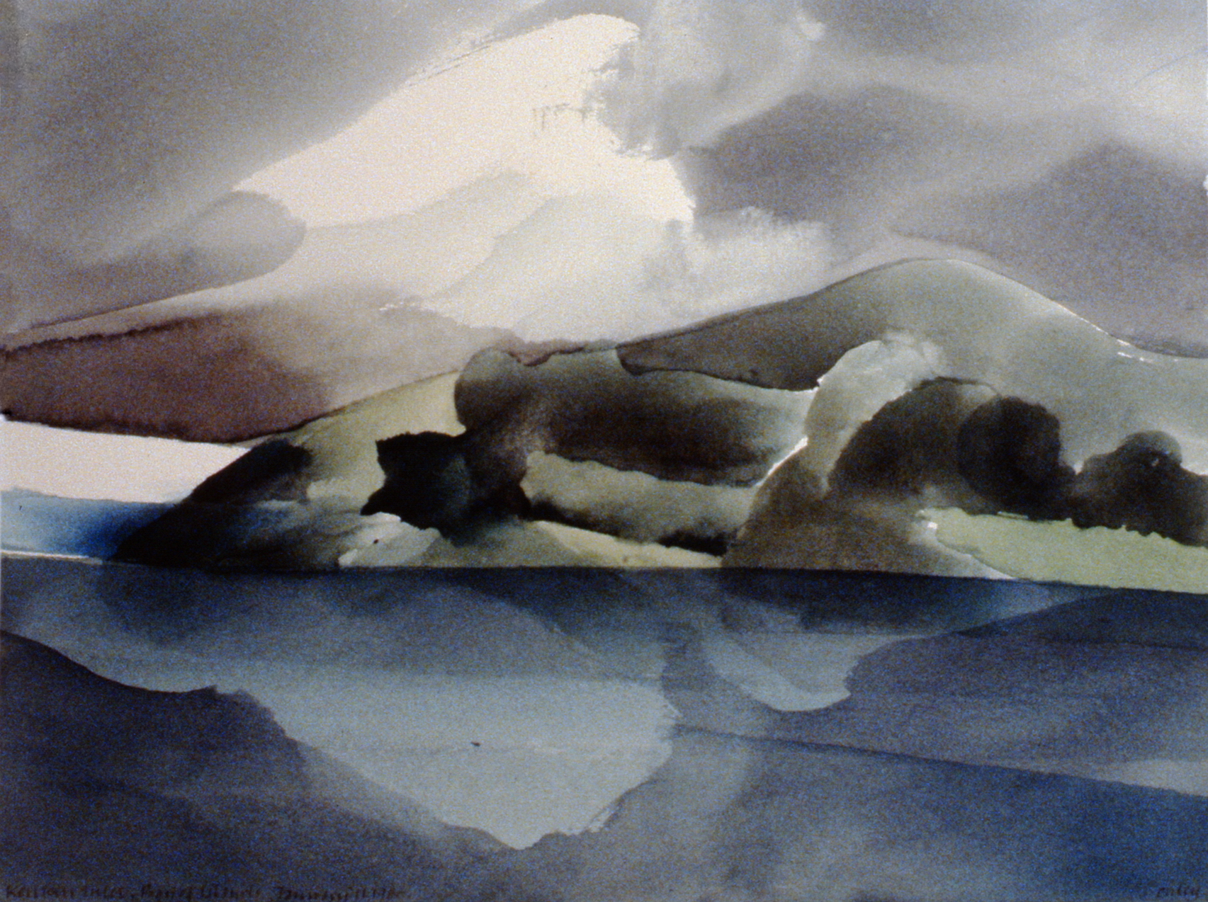 KeriKeri Inlet, New Zealand, Toni Onley, watercolour on paper, 29.4 x 38.5 cm, 1983.04.01. Gift of Dr. Illington Kerr.