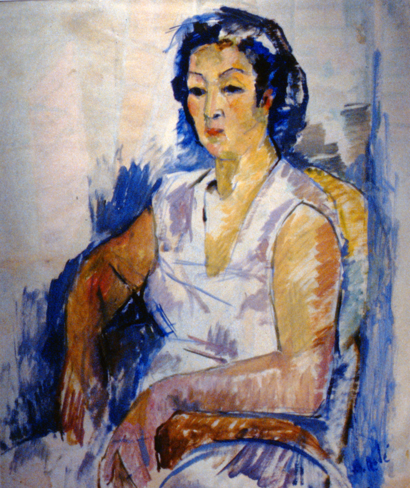 Mrs. Yamamoto, n.d., Barbara (Zouzouline) Rodé, oil on paper, 36"x28", 1992.02.01